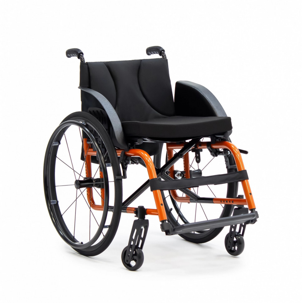 Механическое кресло-коляска МЕТ JET оранжевый (ширина сиденья 45 см)